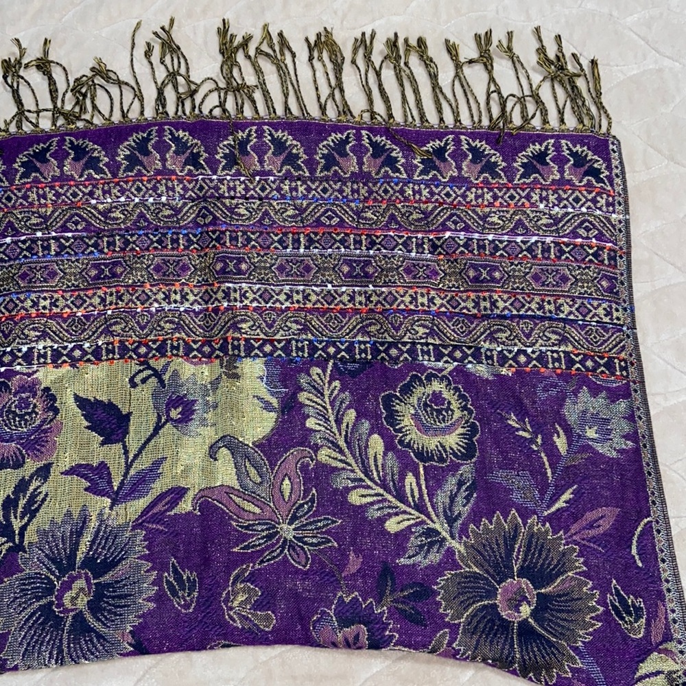 Authentic Floral Scarf Shawl bought in Mexico